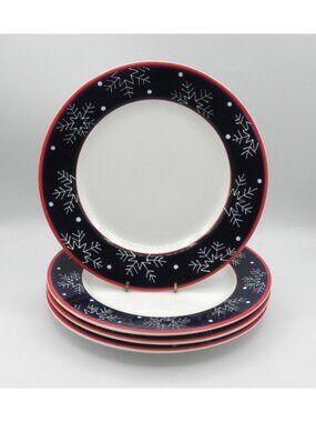 Debbie Mumm Snowman Portraits by ZAK Dinner Plates Set of 4 Pattern Code: ZADSNP